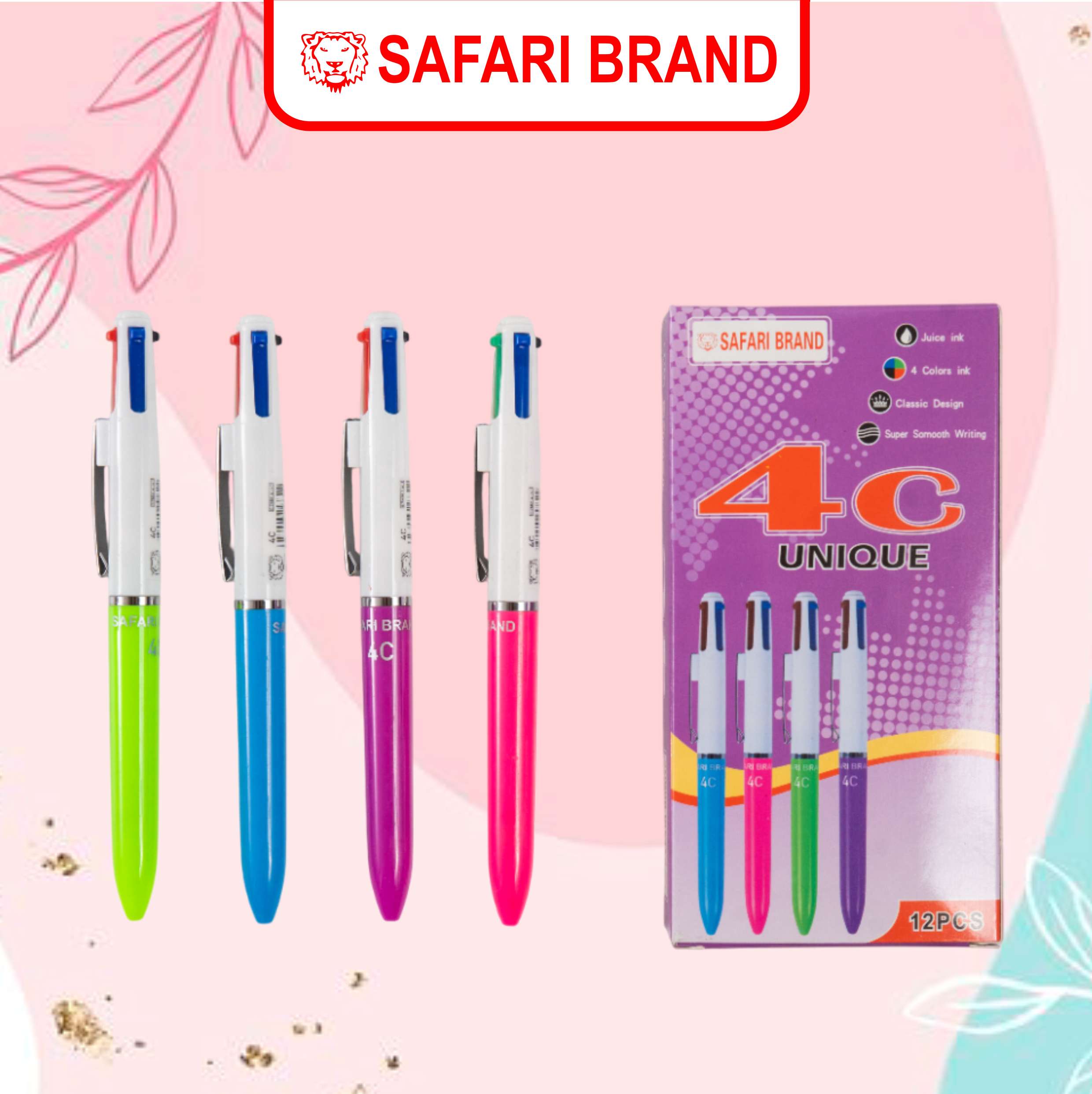 SAFARI SF-4C Bolpoin Click 4 Warna
